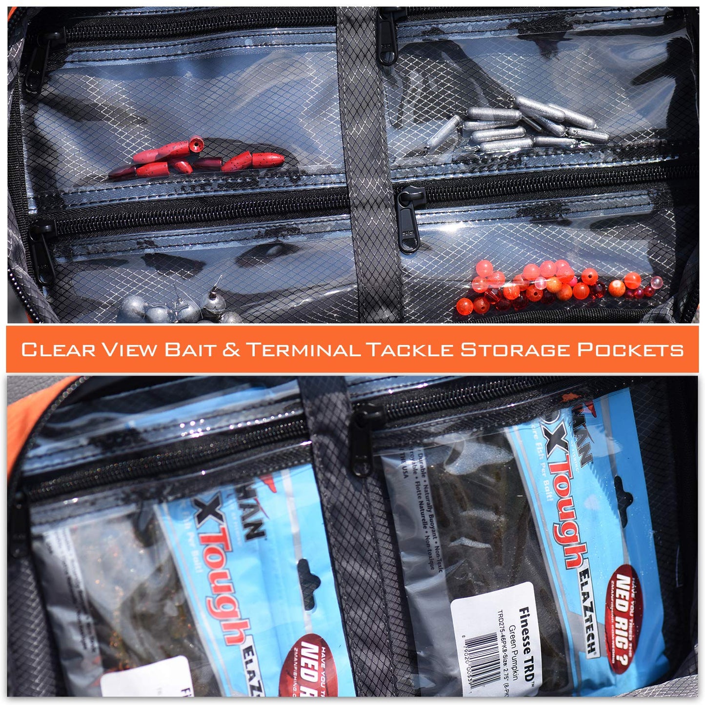 KastKing Signature Lure Bag Utility Binder Tackle Bag - Fishing Gear, Self-Healing Zippers & Padded Handle Design