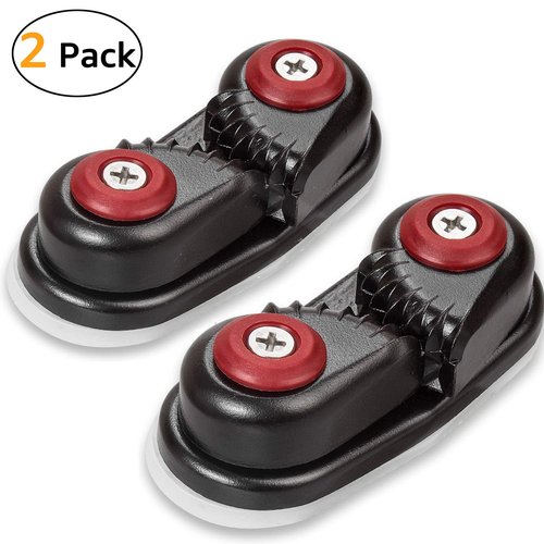 GANGUOLA Cam Cleat Ball Bearing Fast Entry for Line Sizes Upto 5/8-Inch, Aluminum, Sailing Sailboat Kayak(2PCS)