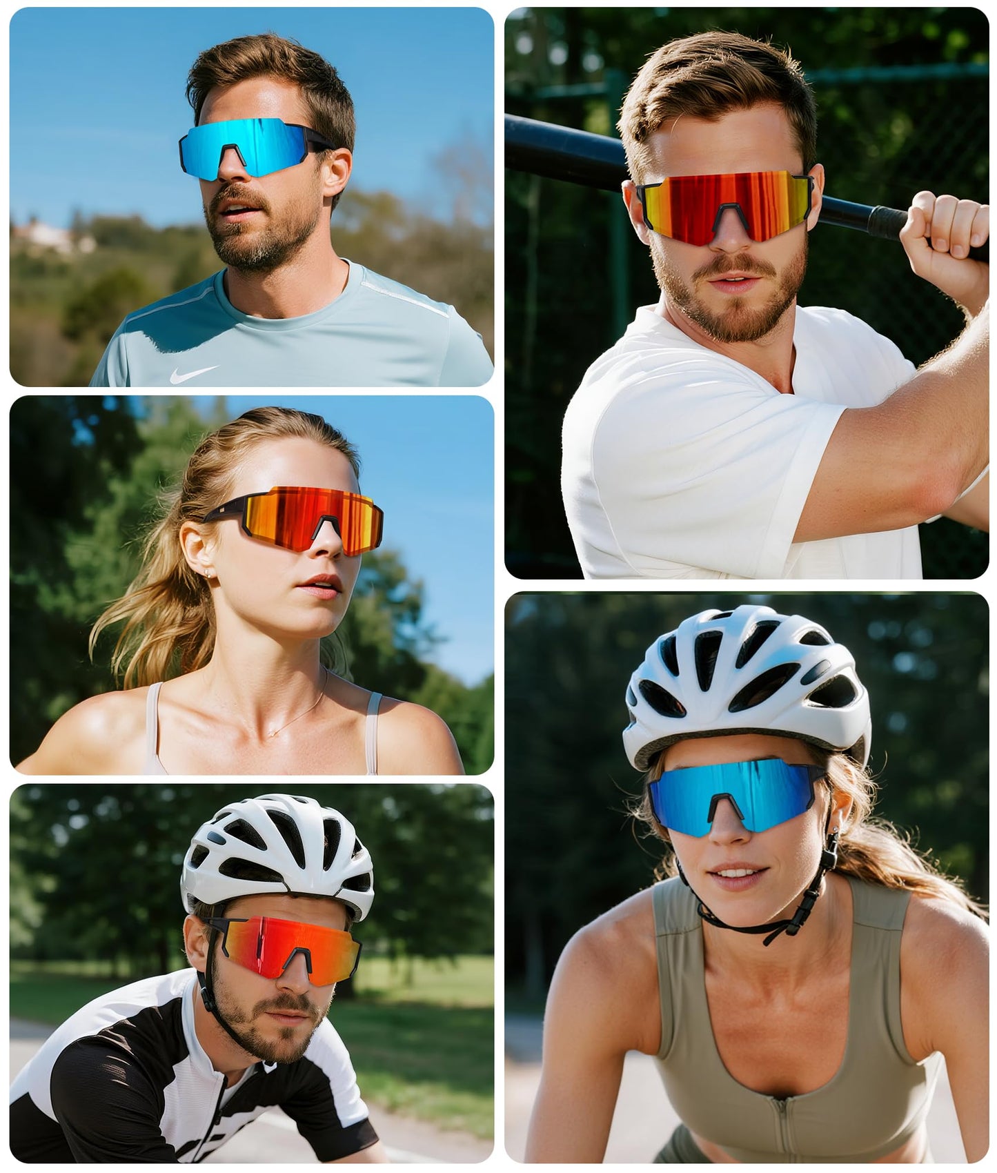 STORYCOAST Polarized Sports Sunglasses for Men Women,Driving Fishing Cycling Mountain Bike Sunglasses UV400 Protection Pink Frame-photochromic Lens