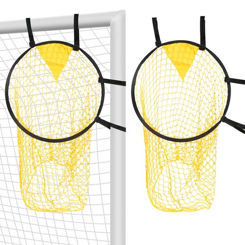 Soccer Goald Shooting Target Net: Top Bins Soccer Target Net for Goals Training Practice Equipment Easy to Attach and Detach