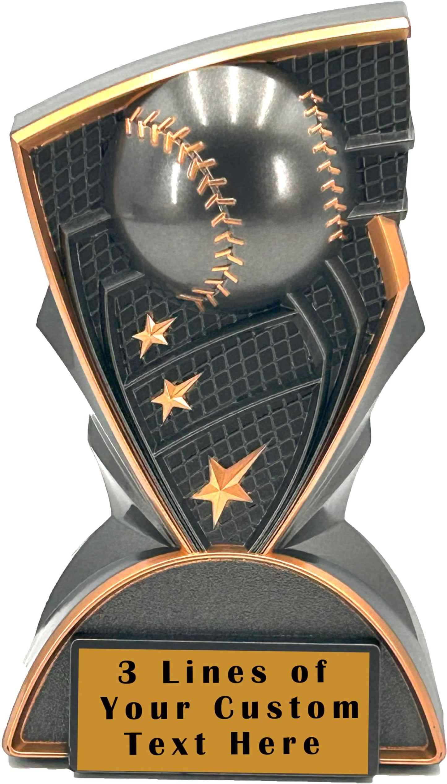 Express Medals Basketball Trophy, 6.5 Inch, Black Graphite with Gold Trim, solid heavy Sports Award trophies plaque champion