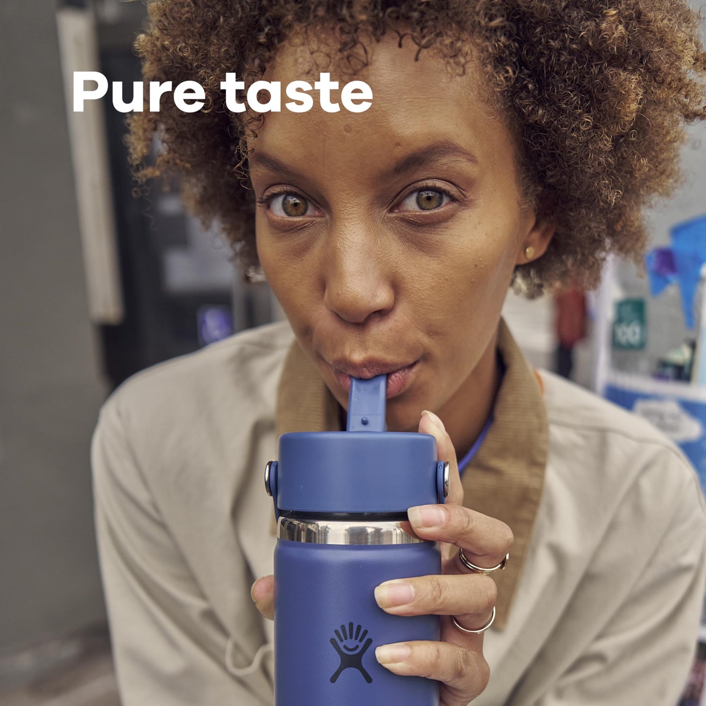 Hydro Flask Water Bottle - Insulated Stainless Steel - Wide Straw Lid, Non Spill, Leakproof in 40 Oz Tonal Black