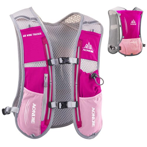 Azarxis Hydration Running Vest Backpack Pack 5L for Women and Men Jogging Trail Race Marathon Cycling Hiking (Rose Red Backpack Only)