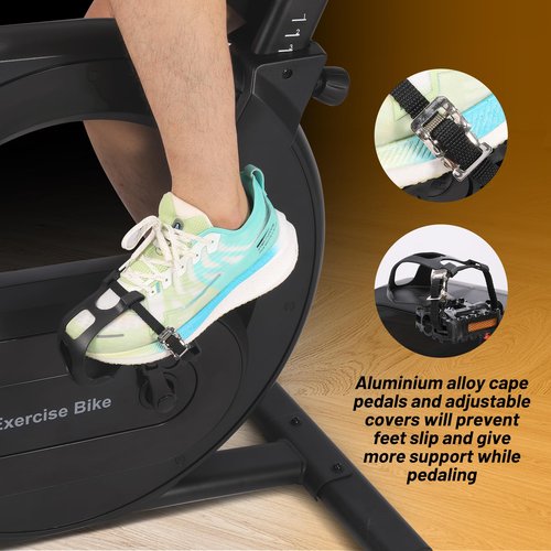 Exercise Bike,Flarhetoric Flywheel Weight 22lbs,Stationary Bike With Exclusive App, Indoor Bike Trainer With Maximum Weight Capacity 300 Lbs, Tablet Mount And Record Sports Data