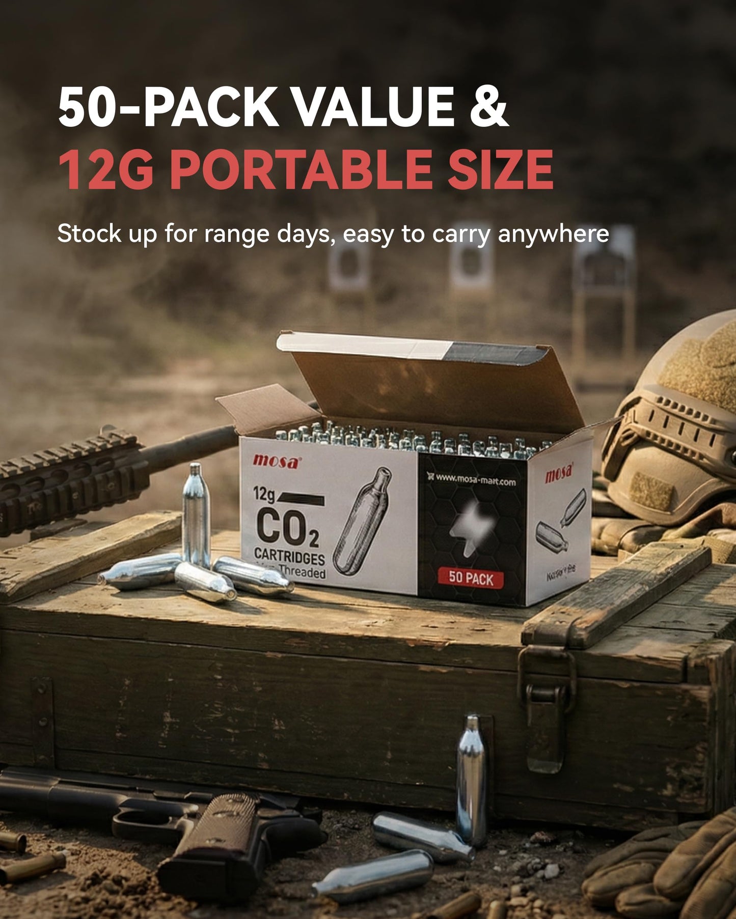 Mosa 12g CO2 Cartridges 50-Pack