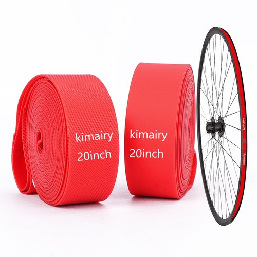 Bicycle Rim Liner Strip Tape, High-Strength Protection Tape Inner Tubes for Bike Wheels (Mountain Bike Tires, Red 26Inches 2 PCS)
