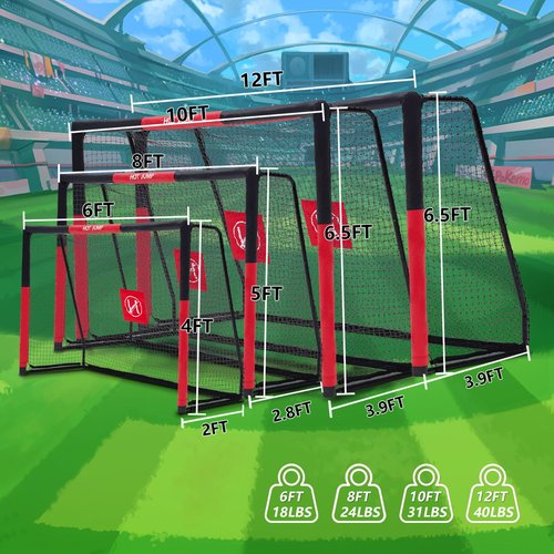 Soccer Goals for Backyard,10x6.5ft Metal Soccer Goal, Outdoor Kids Soccer Goal for All Ages,Soccer net with Zipper Design, Easy Assemble, Weatherproof Foam Padded Goal Post