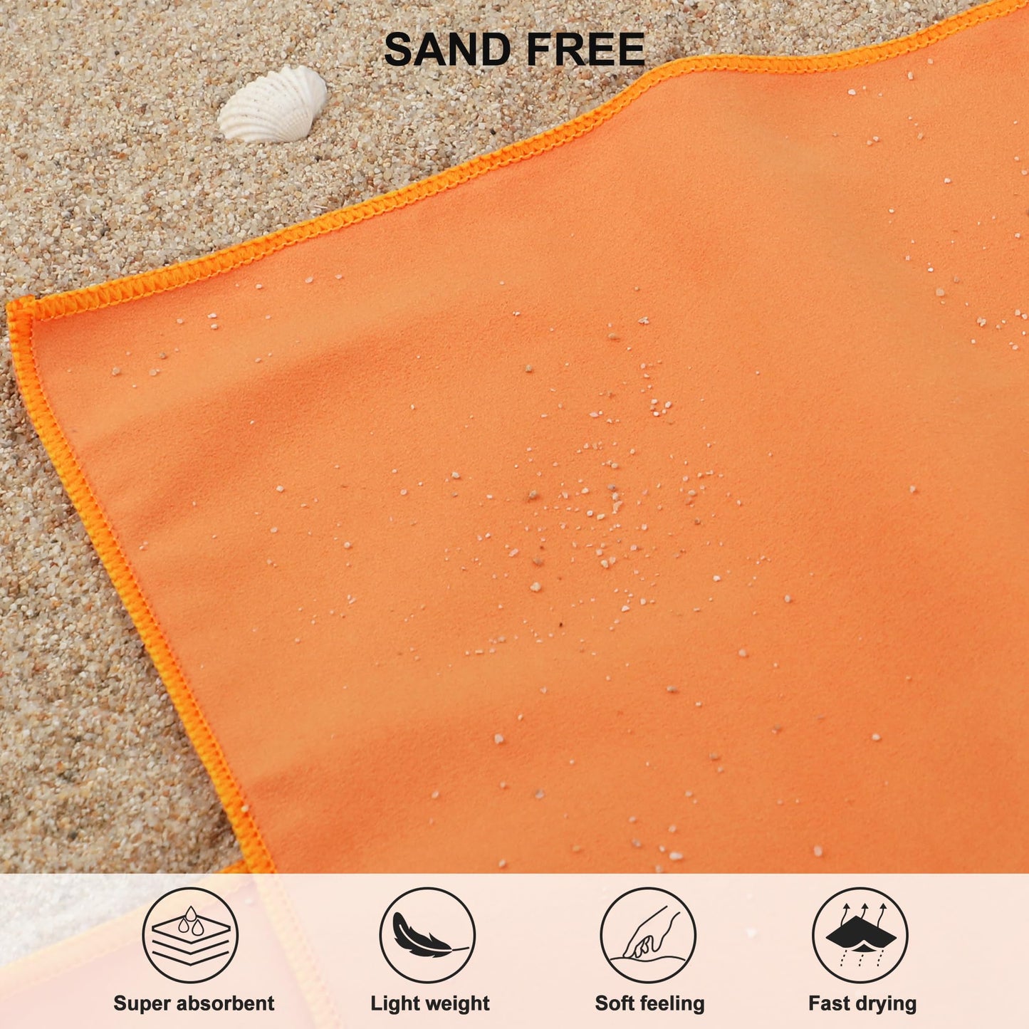Rainleaf Microfiber Towel Perfect Travel & Gym & Camping Towel. Quick Dry - Super Absorbent - Ultra Compact - Lightweight. Suitable for Trip, Beach, Shower, Backpacking, Pool