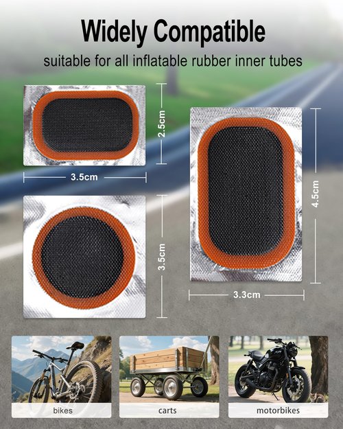 cycletour Bike Tire Repair Kit, Bicycle Tire Repair Kit with High-Strength Bike Tire Levers, Bike Tire Patch and Tire Repair Glue, Bike Tube Patch Kit for Mountain and Road Bikes
