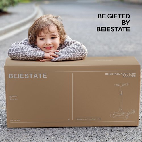 BEIESTATE Aesthetic Foldable Kids Scooter, 3 Wheel Scooter for Kids Ages 3-18, Max 220 lbs, Steering Limit Lock, Adjustable Handlebar, One-Piece Brake, 3 Light Up Wheels Kick Scooter for Boys & Girls