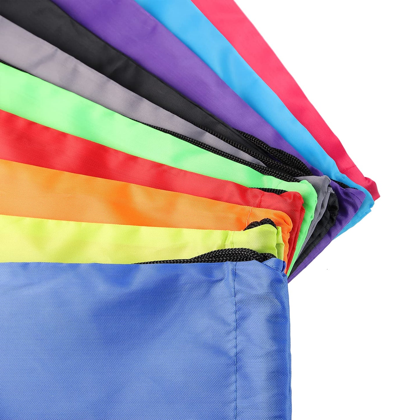 GoodtoU Drawstring Bags, Nylon Backpacks with Drawstring for Sport, Traveling, Team (Green, 16Pcs)