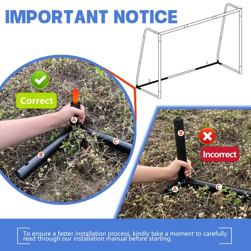Soccer Goals for Backyard,10x6.5ft Metal Soccer Goal, Outdoor Kids Soccer Goal for All Ages,Soccer net with Zipper Design, Easy Assemble, Weatherproof Foam Padded Goal Post