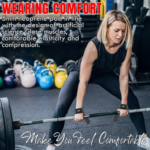 Gymhawk Lifting Straps – 24-inch Heavy Duty Weightlifting Wrist Straps with 4mm Padding – Non-Slip Grip for Powerlifting, Strength Training, Bodybuilding – Durable, Comfortable Workout Straps for Men & Women (ARMY GREEN)