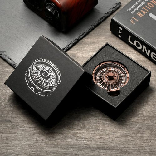 DNDND Roulette D20 Dice Metal Spinner D&D Dice with Gift Box for Dungeons and Dragon for Tabletop Game(Copper)