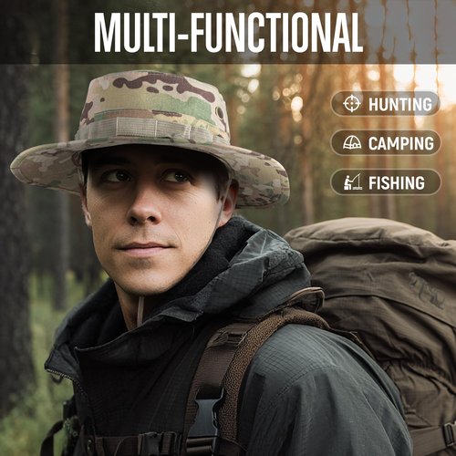 GLORYFIRE Military Tactical Boonie Hats for Men Women Hunting Fishing Outdoor Camo