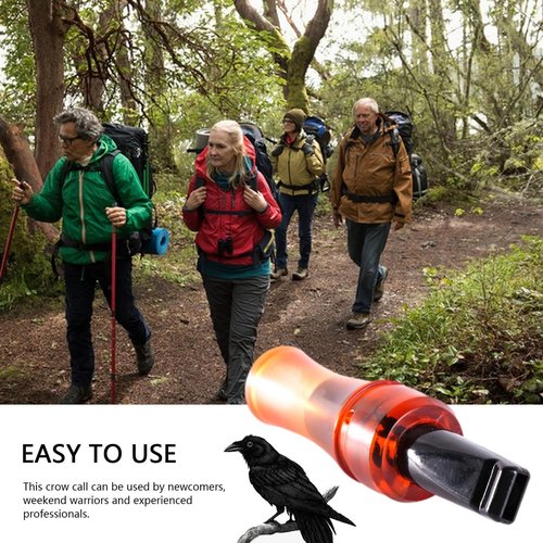 HeeHom Realistic Crow Call Whistle for Hunting & Birdwatching - Imitation Crow Decoy Sound, Durable PP Bird Caller for Beginners & Professionals in Gardens, Forests, and Fields