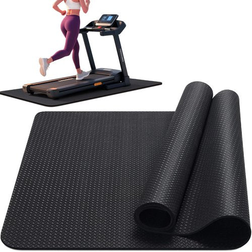 TOBWOLF Double-Sided Non-Slip Peloton Bike Mat, 63"x30" Anti-Slid Exercise Bike Mat for Hardwood Floor Carpet, Exercise Equipment Mat for Indoor Stationary Spin Bike, Treadmill Pad, Rowing Machine