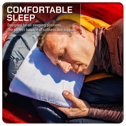 BOZEMAN OUTDOORS Camping Pillow 2 Pack ??Camp Pillow, Memory Foam Pillows 2 Pack ??for Sleeping Bag & Hiking, Reliable & Comfortable