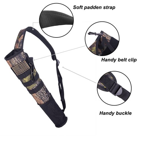 RZAHUAHU Archery Quiver for Arrows Holder Adjustable Hip and Back Bow Hunting and Target Practicing Accessories with MOLLE Tactical System for Kids and Adults Shooting Storage Bags