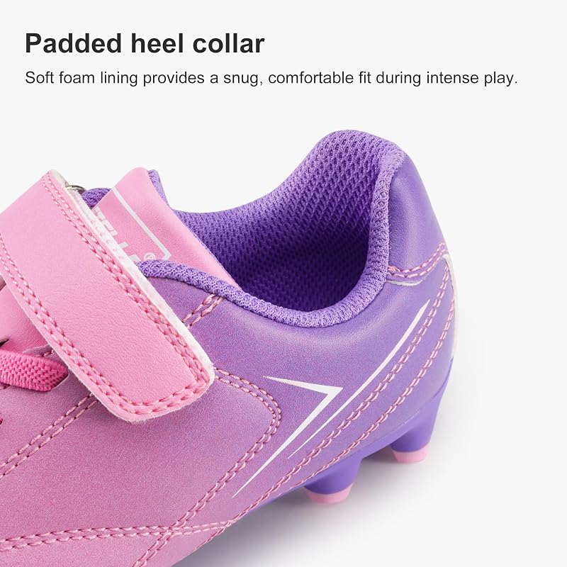 Stelle Girls Soccer Cleats for Kids Violet Blush 12 Little Kid Training Outdoor