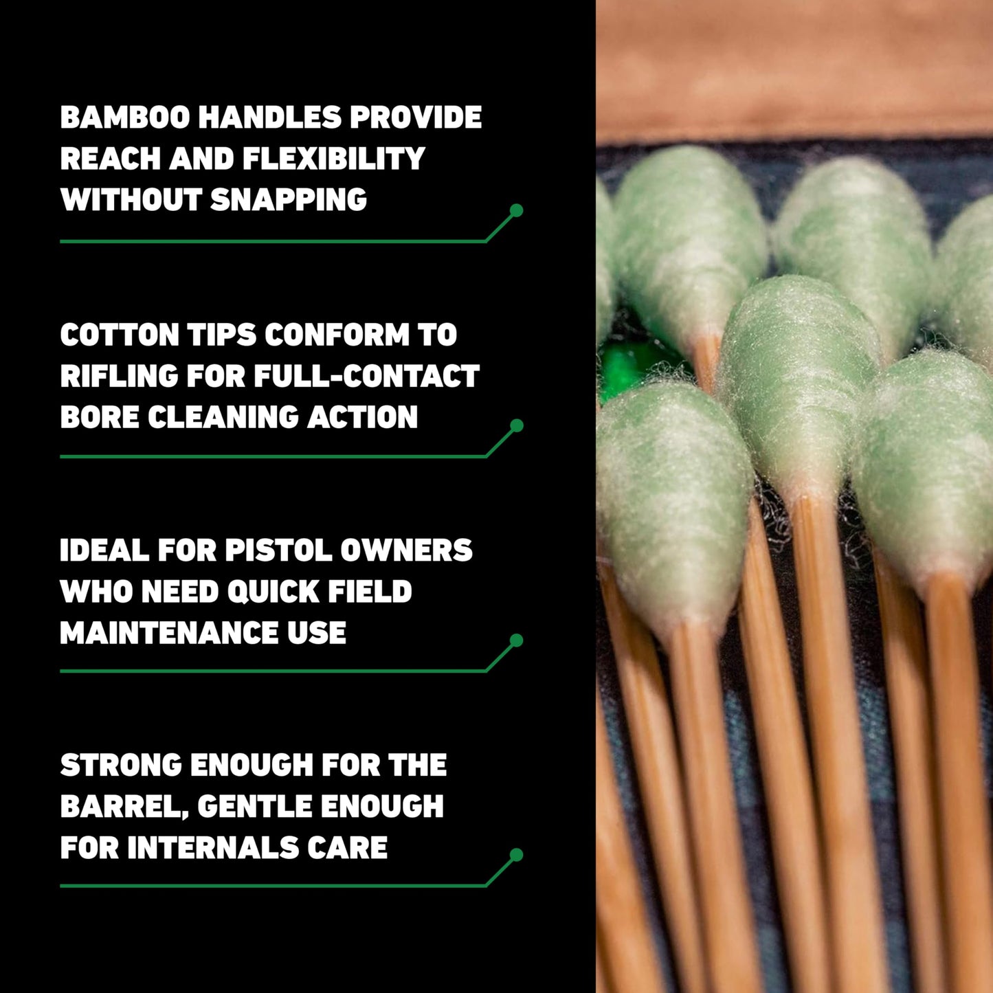 Clenzoil Field & Range Bore Stix | Pre-Saturated Gun Cleaning Cotton Swabs | Caliber Specific Gun Barrel Swabs for Pistols 22 Cal, 9mm, 40 Cal, 45 Cal .38 Caliber - 9 MM