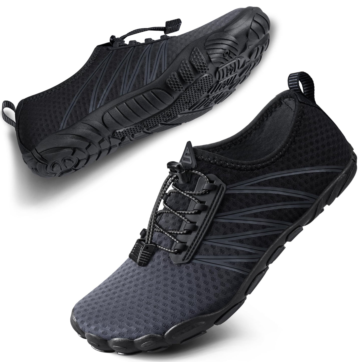 SEEKWAY Water Shoes for Women Adult Quick-Dry Aqua Sock Barefoot Men for Beach Swim River Pool Lake Hiking Kayaking Surfing Gradient Dark Grey