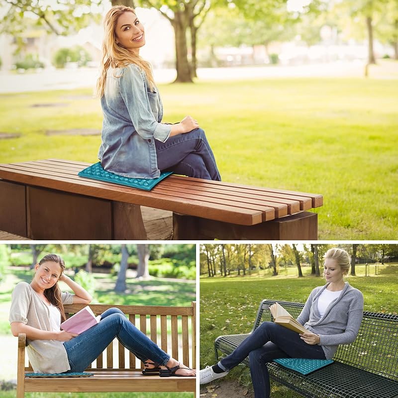 Stadium Seat Pad - Foldable IXPE Insulated Camping Cushioned Mat (Blue 1PC)