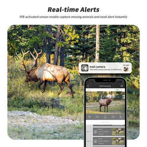 SEHMUA Cellular Trail Camera 2 Pack, Trail Camera 4G LTE Live Streaming with Built-in SIM Card 0.2s Trigger Speed Game Cameras with Night Vision Motion Activated Waterproof Trail Cam