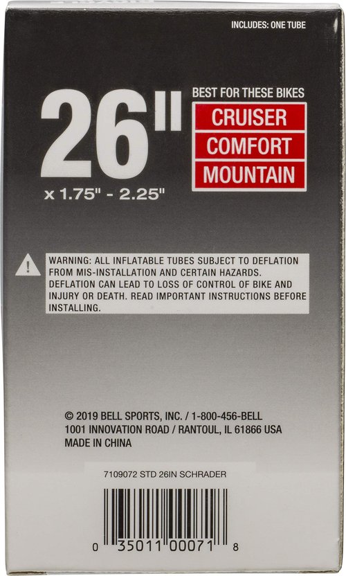 BELL Standard 26-inch Bike Tube