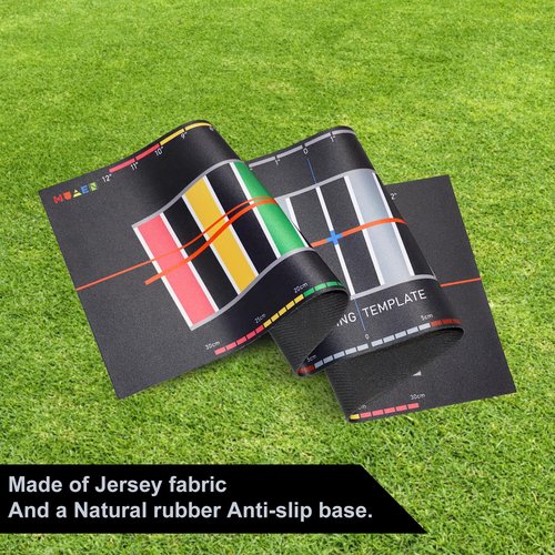 HUAEN Practice Golf Putting Mat - Training Aid with Alignment Tour Aim and Putting Arc Set