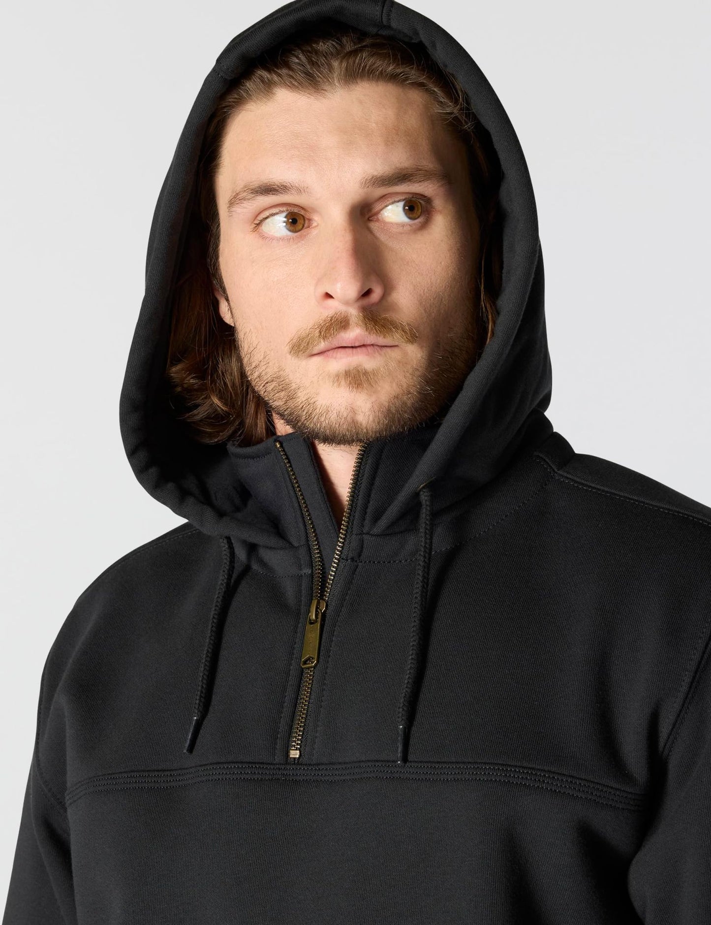 Carhartt Men's Paxton 1/4-Zip Sweatshirt, Black, Large