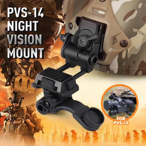 CANIS SPORT INC New Aluminum L4 G24 Mount and NVG J-ARM Adapter Fit for Helmet Adapter for Night Vision PVS-14 for Hunting (UK Standard Screw)