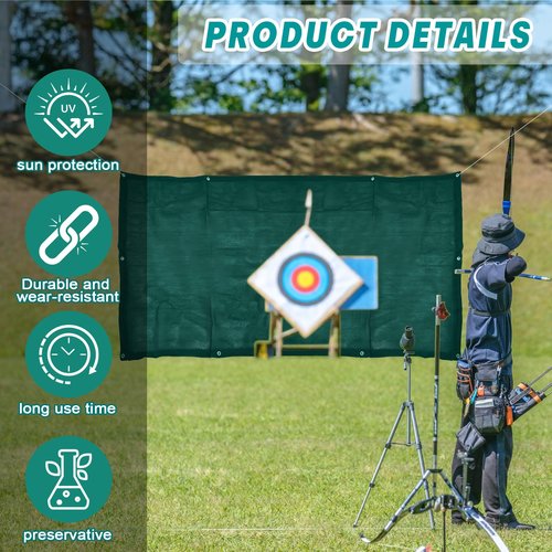 Vincreem Archery Backstop - Heavy Duty Reinforced Netting, Back Stop Net, Ideal for Outdoor Bow Arrow Practice, Target Shooting, and Home Range Use(5x10ft)