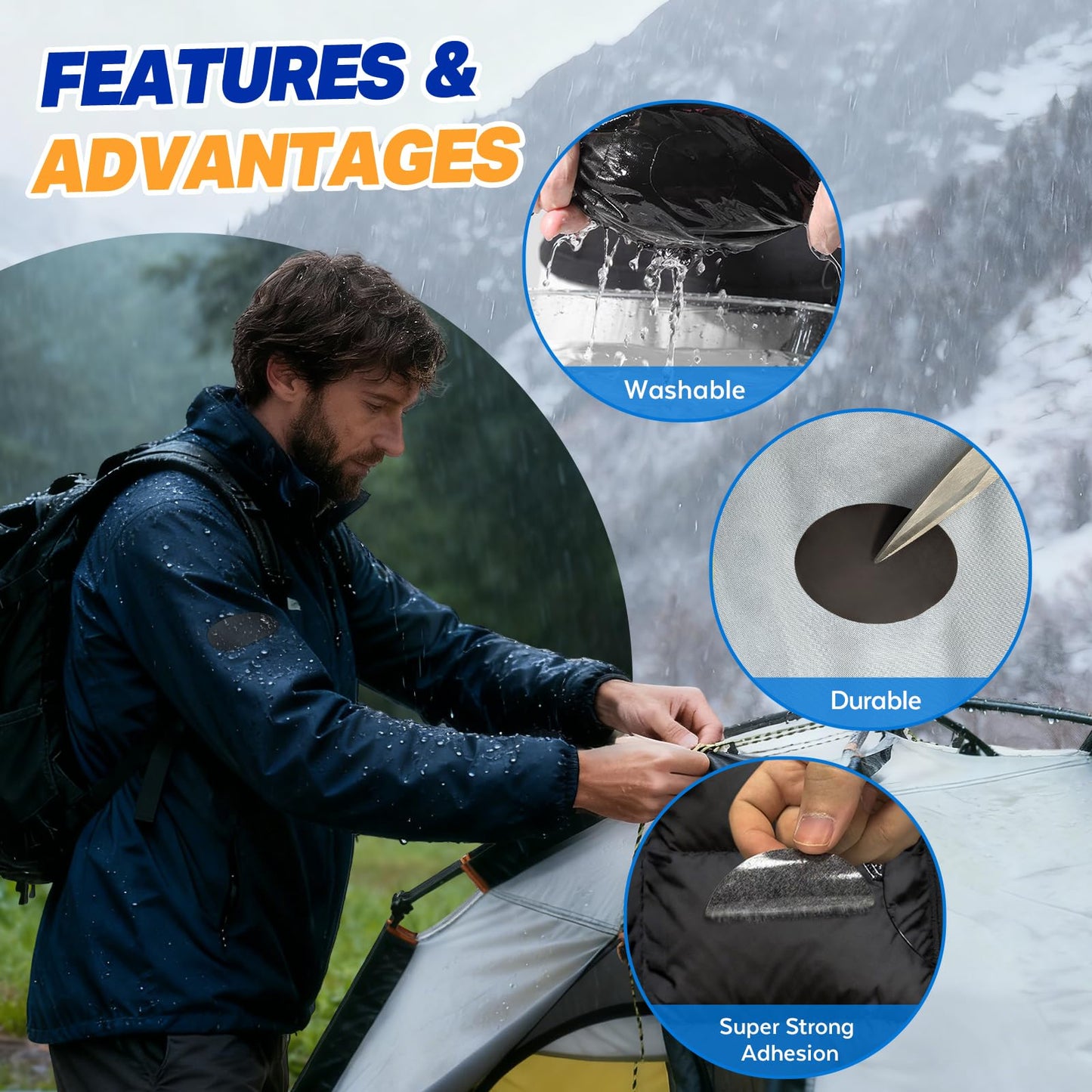 35Pcs Down Jacket Repair Patch Kit Pre-Cut Nylon Patches for Clothes Self-Adhesive Fabric Tape Waterproof Lightweight Outdoor Gear Tenacious Repair Tape for Puffer Jacket Coat Tent Backpack(Burgundy)