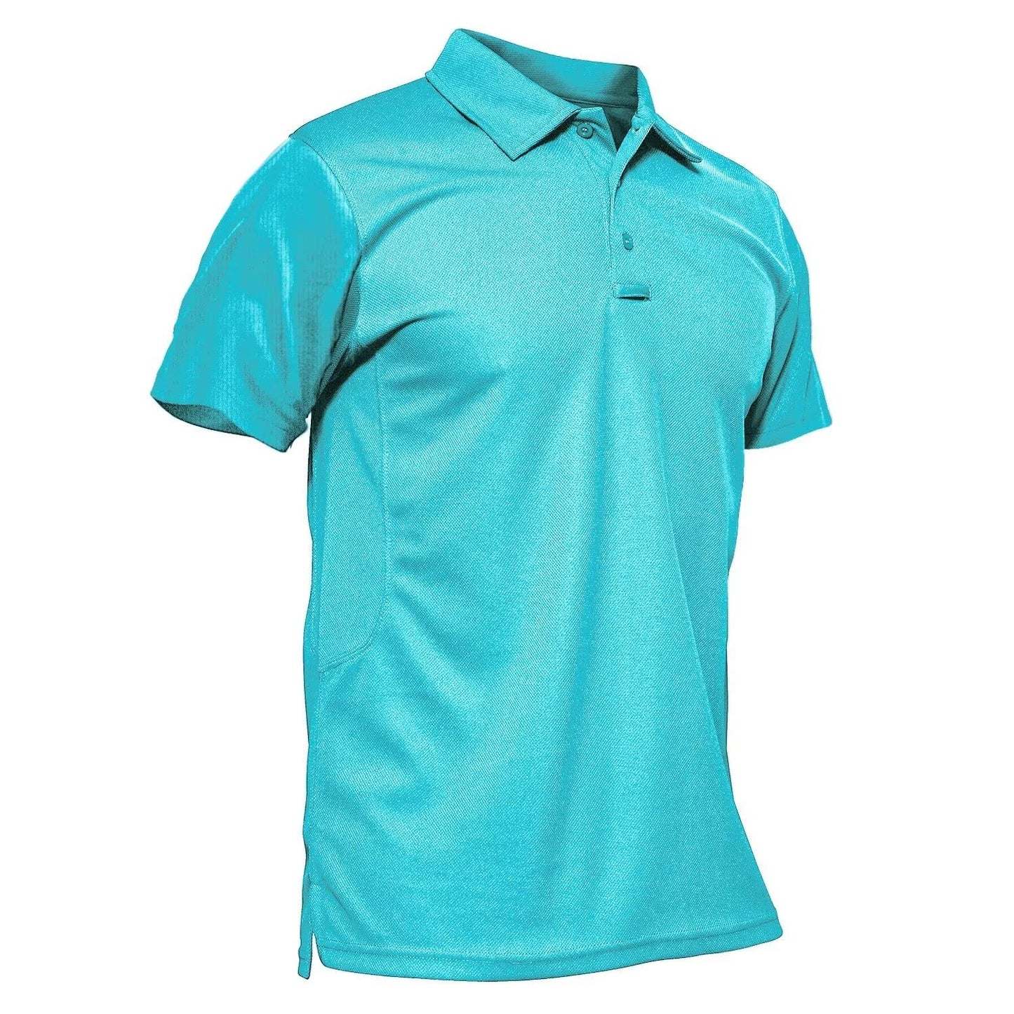 MAGCOMSEN Mens Polo Shirts Golf Shirts Polyester Quick Dry Light Work Shirts Golf Polo Shirts Ice Blue XXL