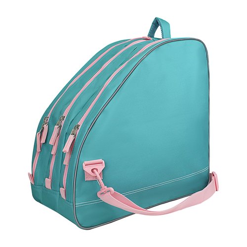 WOLT Ice Skate Bag - Roller Skate Bag, Inline Skate Bag with Adjustable Shoulder Strap for Both Youth and Adults.Mint Green