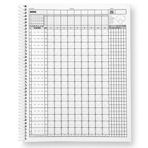 Murray Sporting Goods Baseball/Softball Scorebook - Side-by-Side Spiral Bound - 35 Games