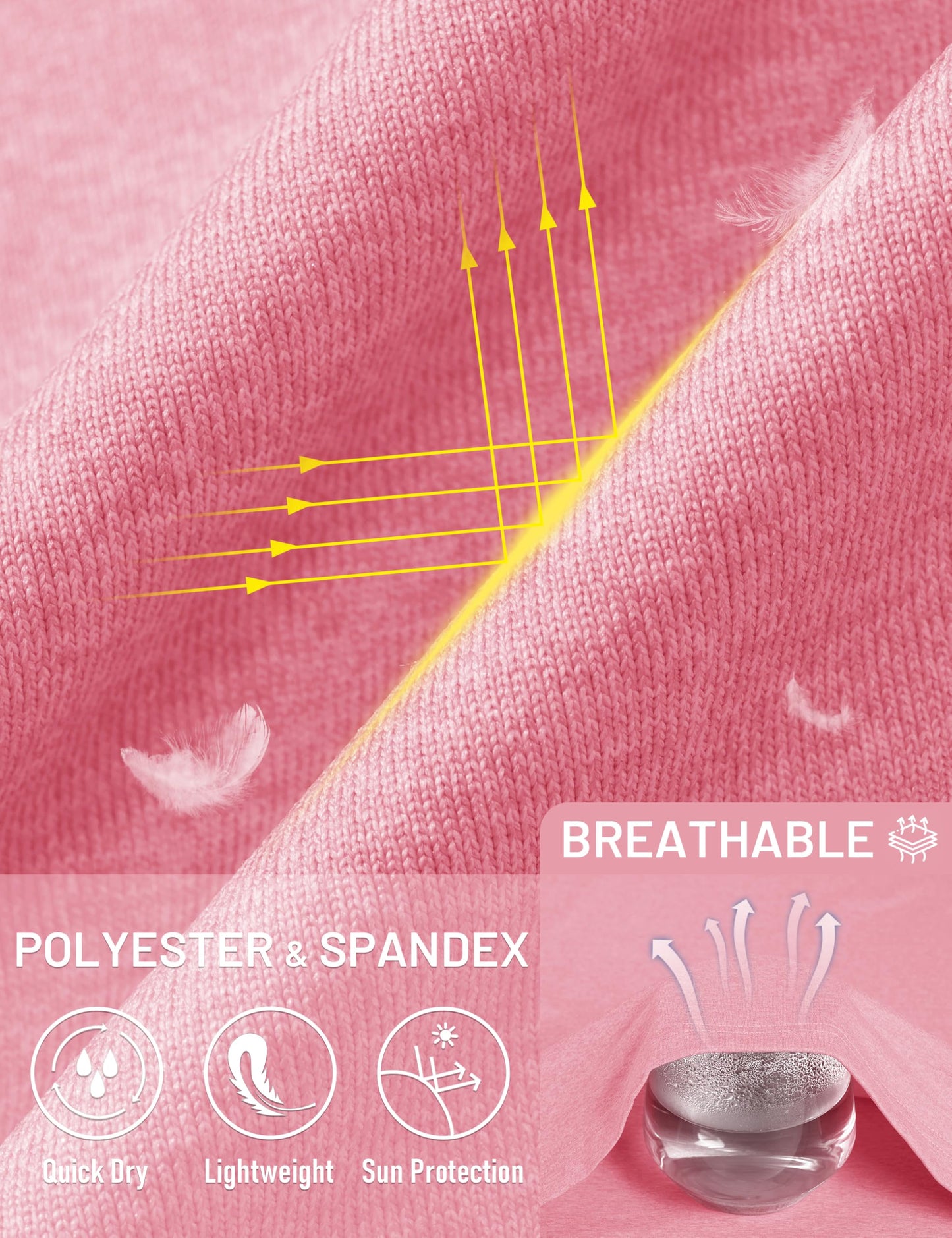 MAGCOMSEN UV Shirts for Men Long Sleeve SPF Sun Protection Hooded Shirt Lightweight Swim Fishing Athletic Tshirt for Summer Pink, S
