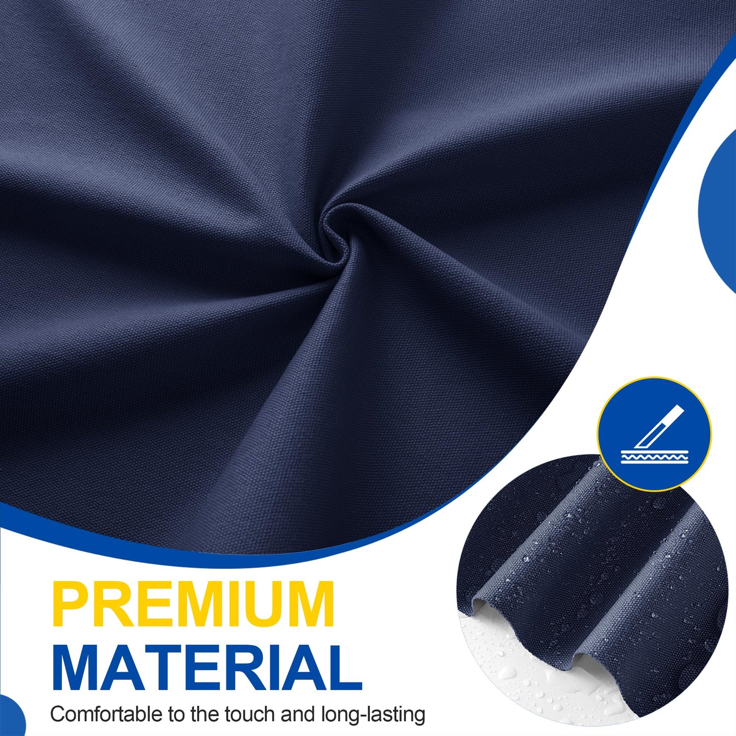 YIKAD Fabric Repair Tape, Self Adhesive Canvas Repair Patch, Waterproof Outdoor Canvas Tape/Patch Kit for Sun Shades Clothing Tent Awnings Boat Cover Couches Dark Blue 4x71 inch