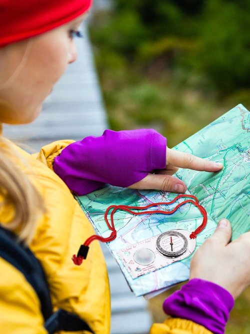 6 Pieces Orienteering Compass Hiking Navigation Backpacking Compass Map Reading for Scout Outdoor Camping Survival Gifts(Style 2)