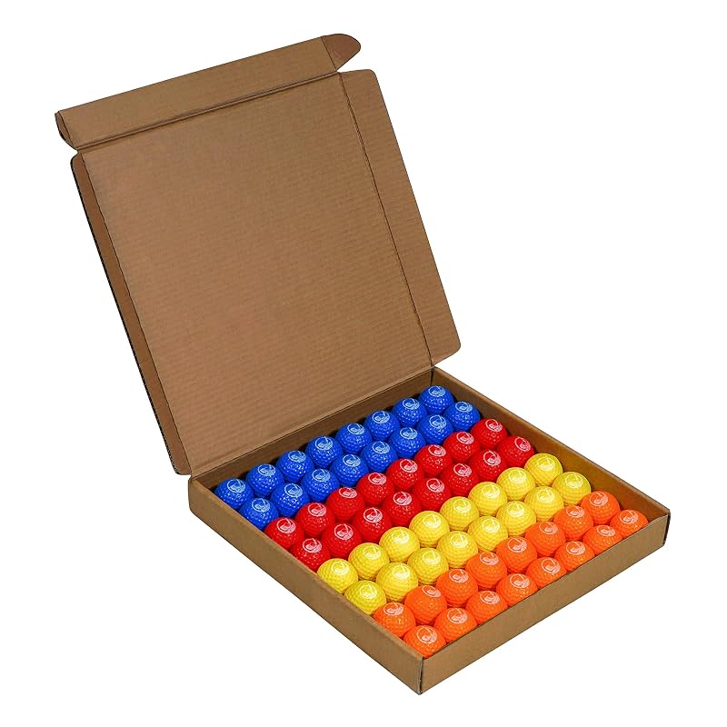 64 Pack GoSports Foam Golf Balls – Limited Flight Practice Balls with Tote