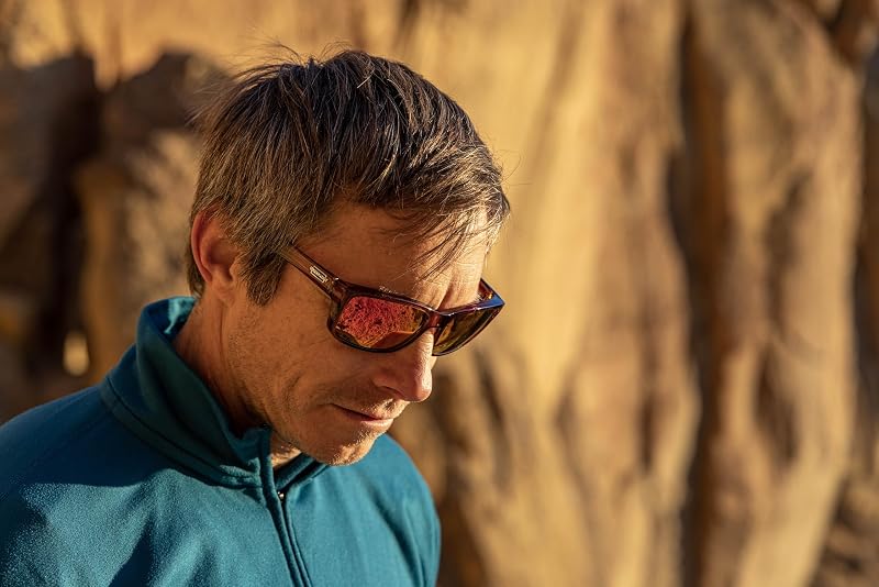 Suncloud Mayor Polarized Sunglasses - 100% UV Protection, Crystal Amber with Polarized Red Mirror