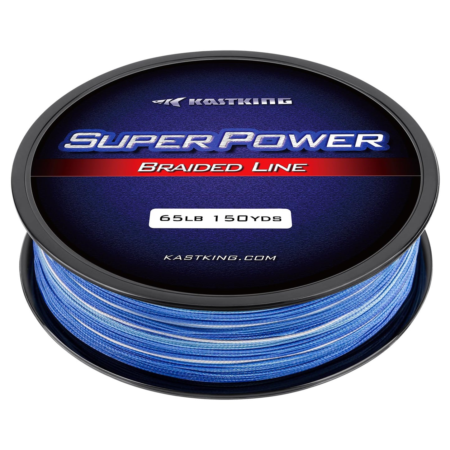 KastKing Superpower Braided Fishing Line, Blue Camo, 6 LB, 150 Yds