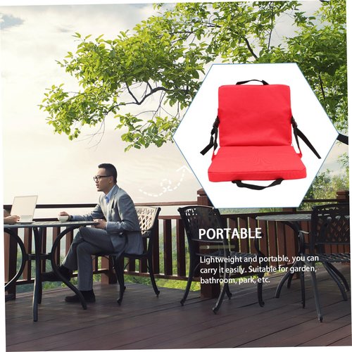 TOYANDONA Professional Portable Stadium Seat Cushion with Back Support Bleacher Chair for Outdoor Sports Convenient and Wear Resistant Design