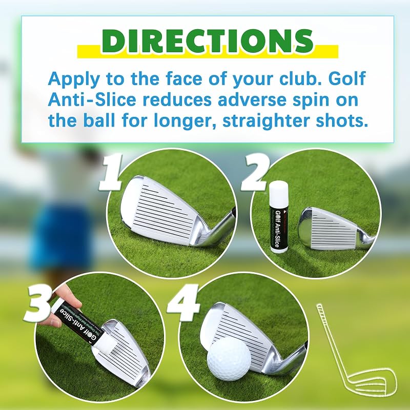 Halloscume 4 Pcs Golf Anti Slice Stick Anti Hook Compound - Classic Style