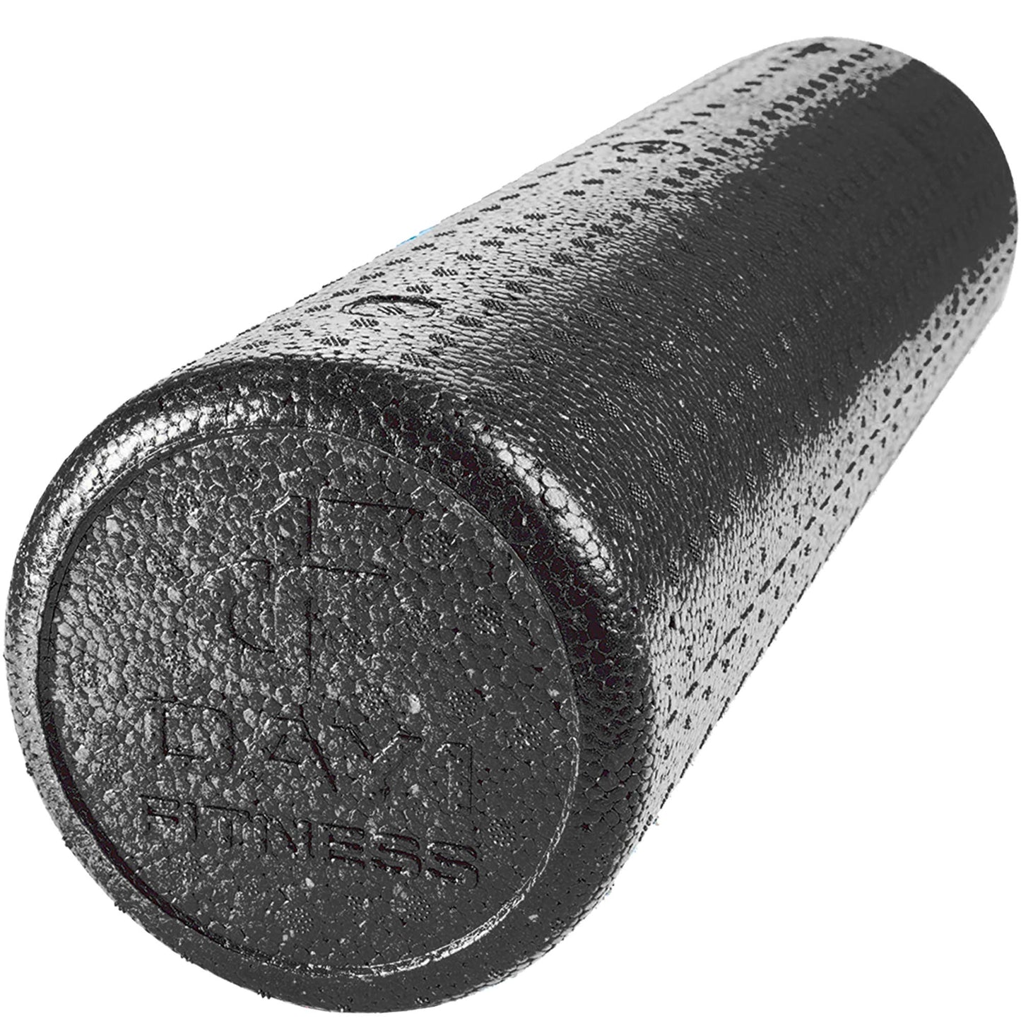 High Density Muscle Foam Rollers by Day 1 Fitness - Sports Massage Rollers for Stretching, Physical Therapy, Deep Tissue, Myofascial Release - Ideal for Exercise and Pain Relief - Solid Black, 24"