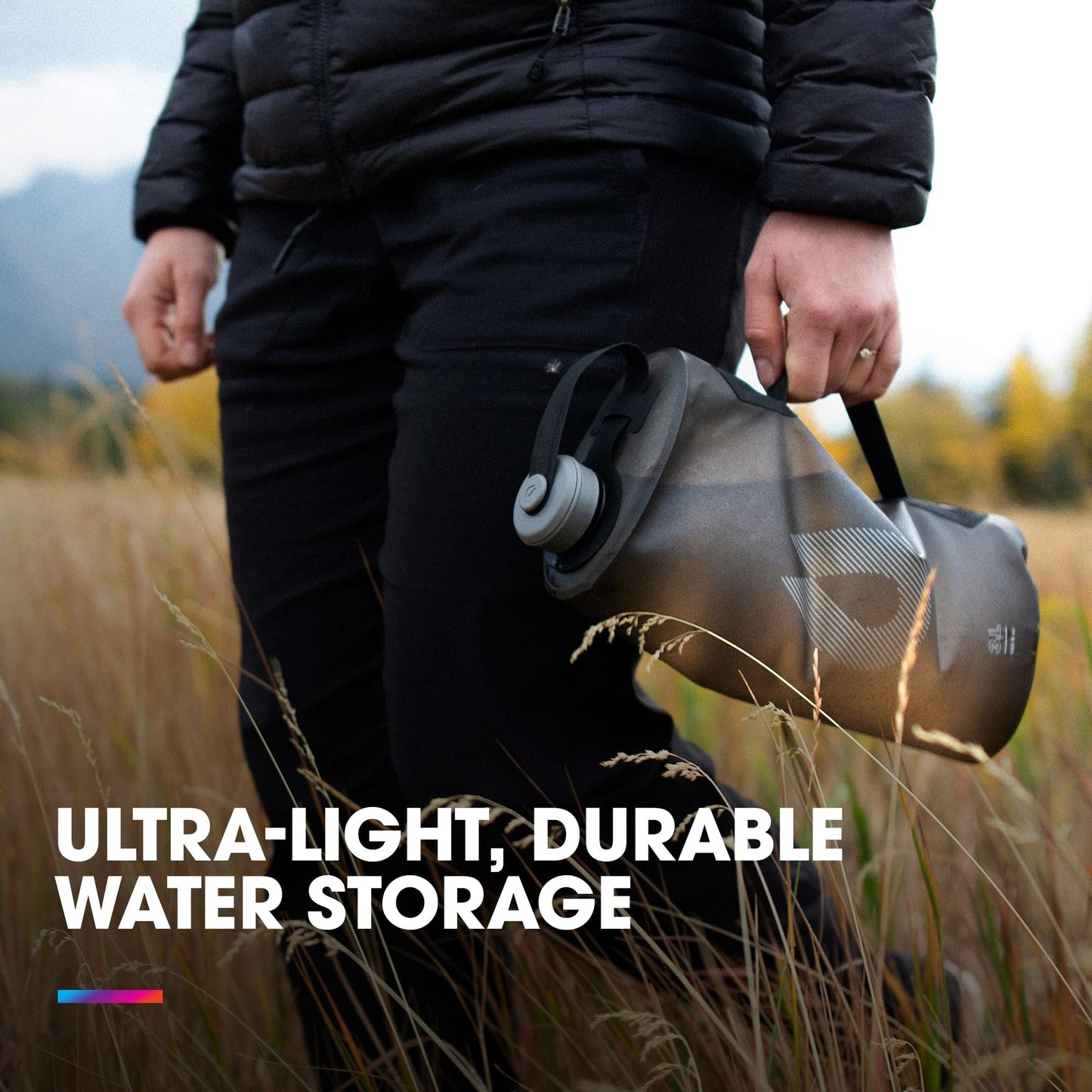 HydraPak Seeker - Collapsible Camping Water Storage (2L) - BPA & PVC Free, Hydration Reservoir Bag, Leak Proof - Sutro Green