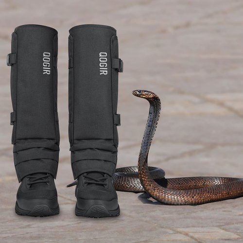 NatureBlend Leg Gaiters Hunting Gaiters, Adjustable Snow Boot Gaiters, Waterproof Snake Gaiters for Hiking Walking Skiing (Black)