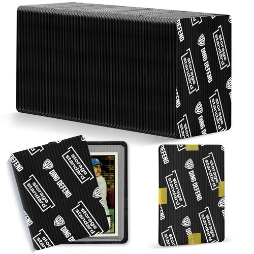 Ding Defend 110-Pack Trading Card Protector Shipping - 3.5 x 4.5 Inch Black Hobby Card Shipping Supplies w/Rounded Corners, Lightweight & Reusable for Raw Top Loaders, Semi-Rigids, Team Bags