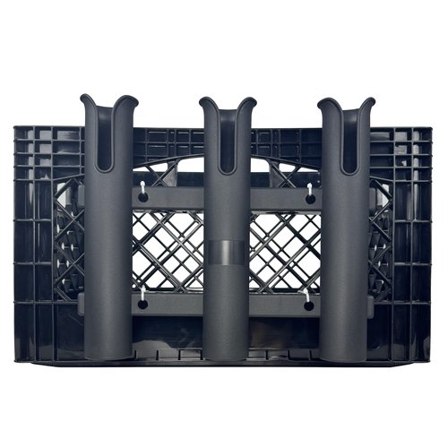 Wall Mounted Fishing Rod Holders Tubes Links Fishing Rod Holder Rack Rests (3-pole-black)